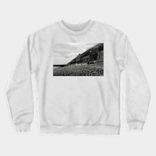 The Sea Defence Wall at Sheringham, Norfolk, UK Crewneck Sweatshirt